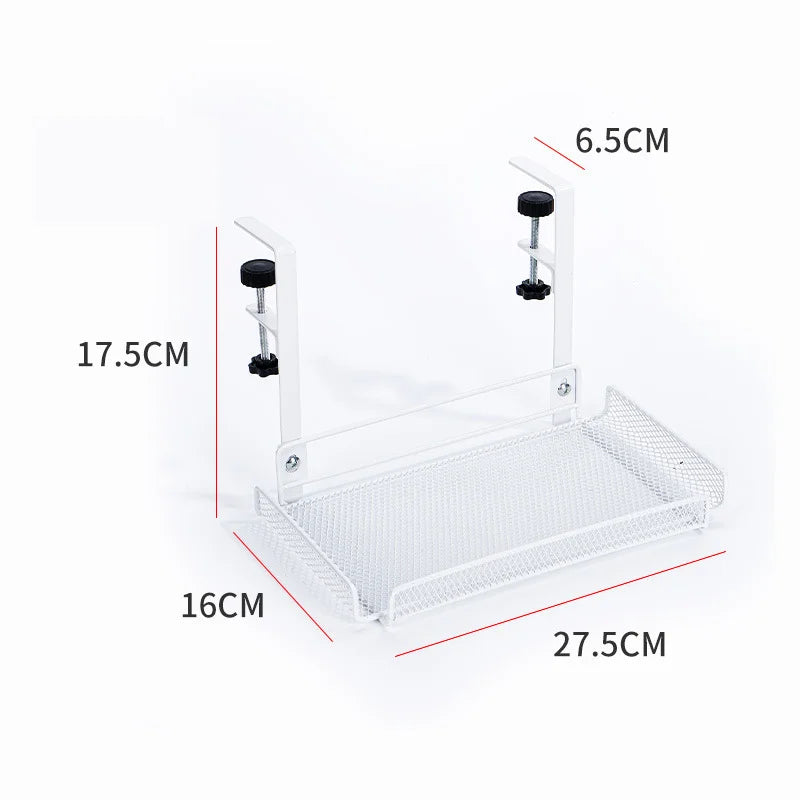 Under Desk Cable Management Tray No Drill Steel Desk Cable Organizers Wire Management Tray Cable Management Rack Storage Shelf