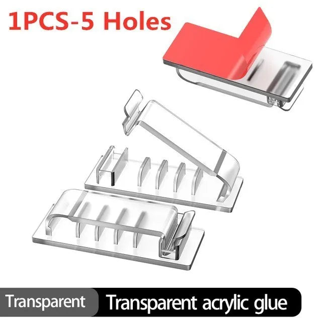 Cable Organizer Cord Management Wire Holder Flexible USB Cable Winder Tidy Silicone Clips For Mouse Keyboard Earphone Protector